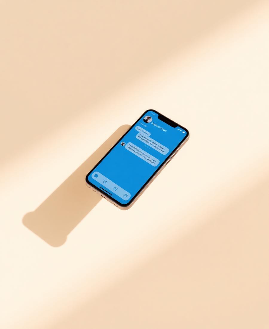 Conversa de simulação em smartphone